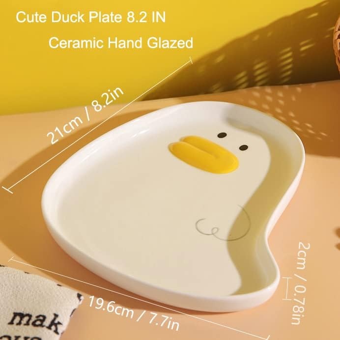 Duck Plate, Ceramic Hand Glazed, Breakfast Plate -8.2in Duck Plate, Ceramic Hand Glazed, Breakfast Plate -8.2in